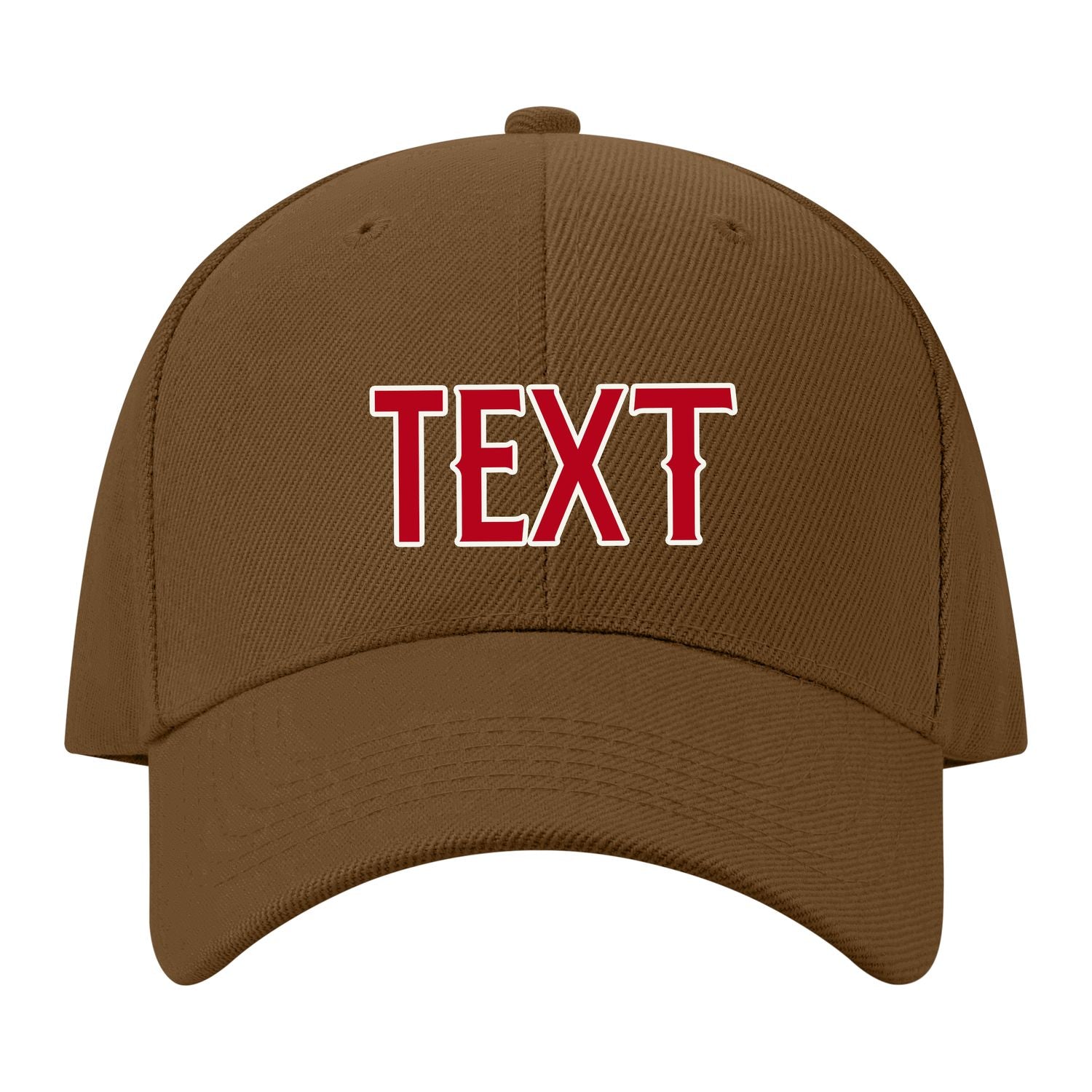 Custom Khaki Crimson Red Hat 15B21814