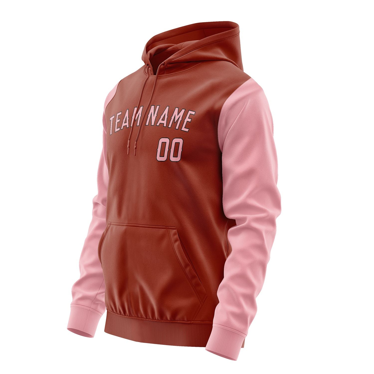 Custom Coral Red Light Pink Hoodie 1616212116B31721