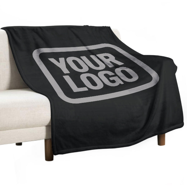 Custom Black Gray Blanket