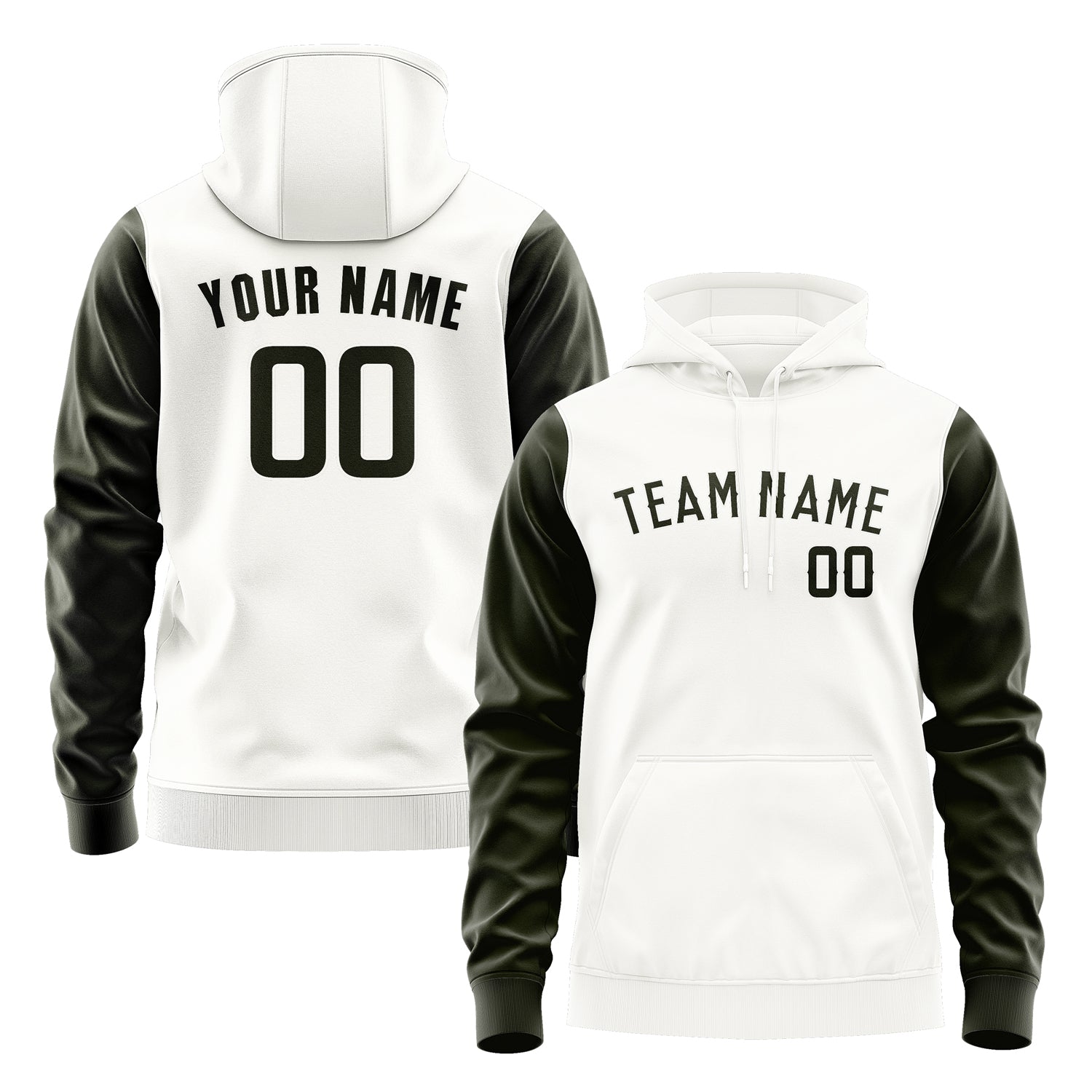 Custom White Olive Hoodie 1818020218B31802