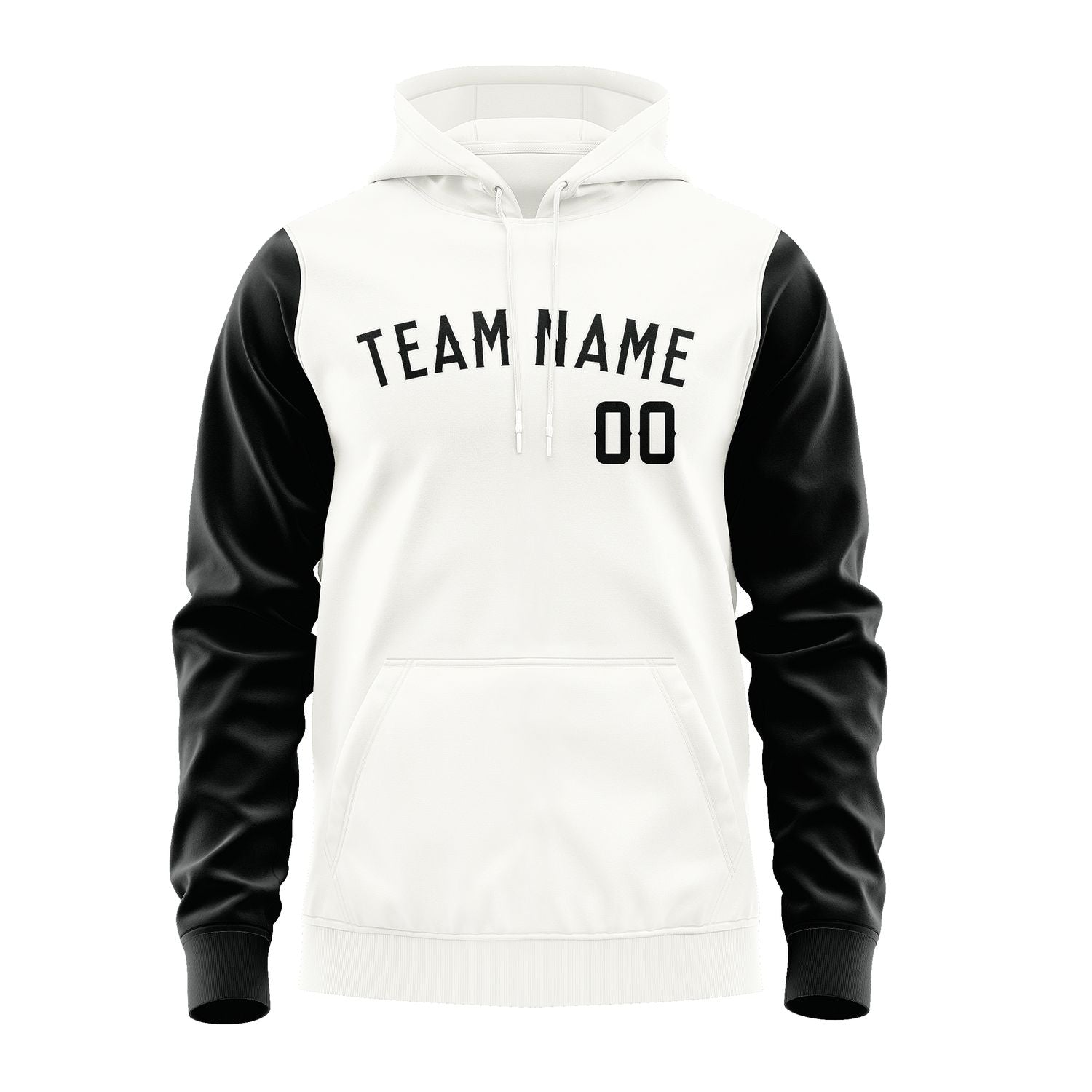 Custom White Black Hoodie 1818171718B31817