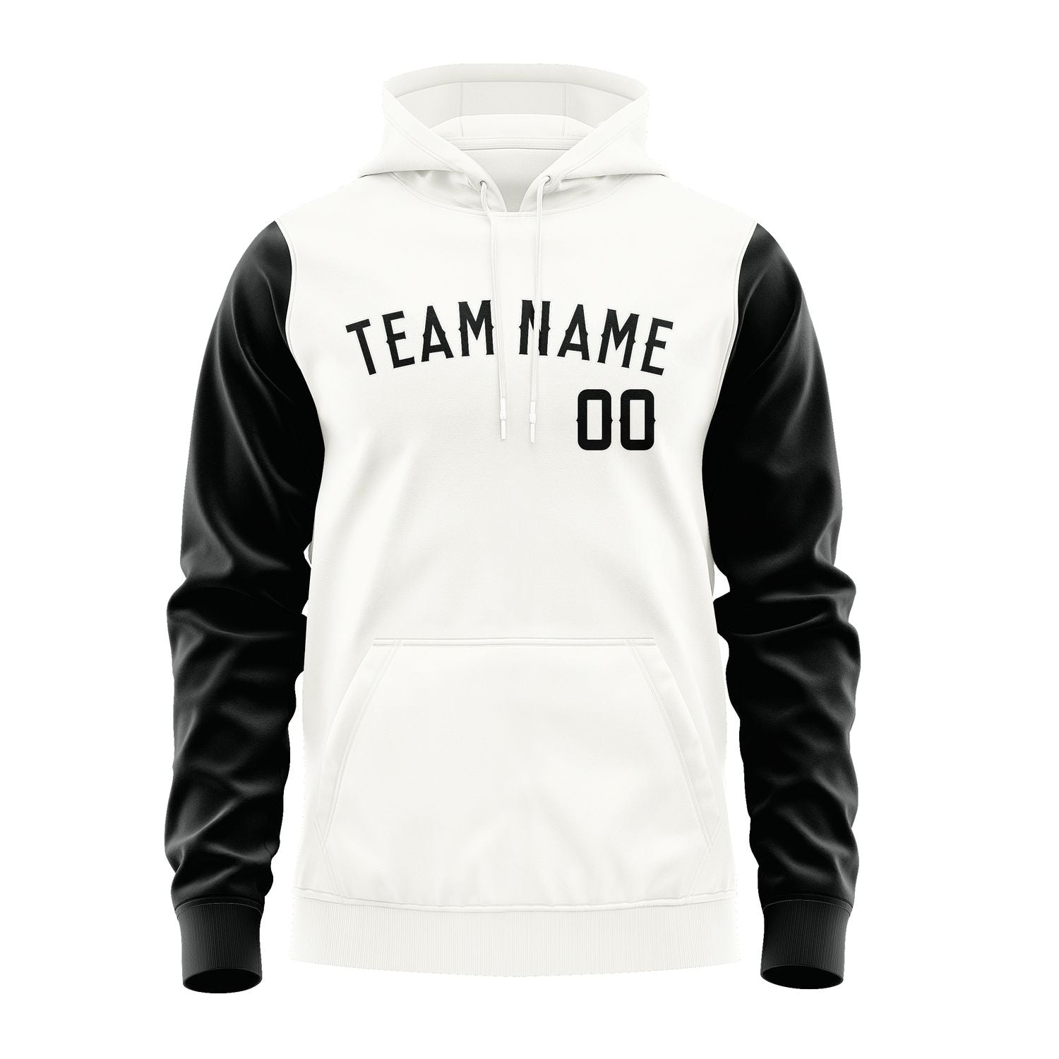 Custom White Black Hoodie 1818171718B31817