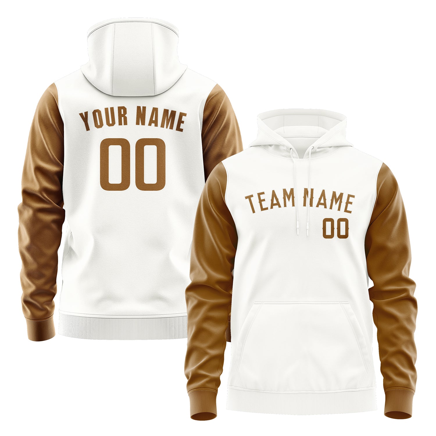 Custom White Khaki Hoodie 1818222218B31822