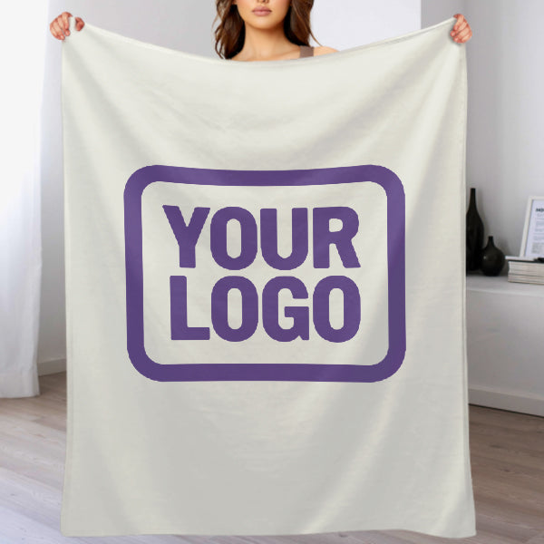 Custom White Lavender Blanket