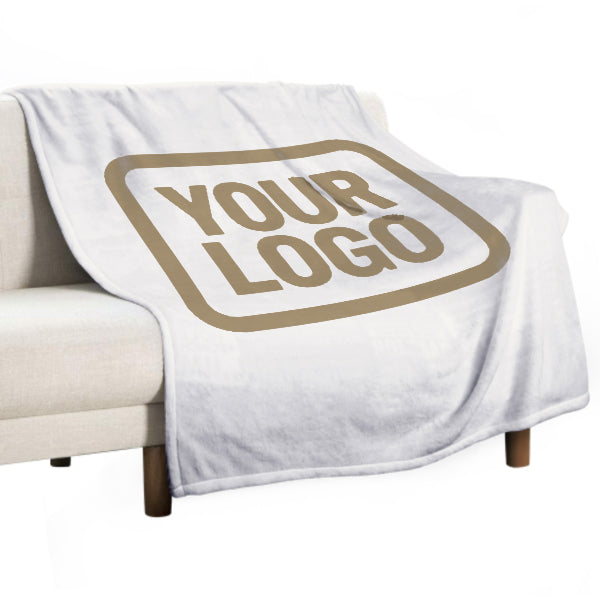 Custom White Light Khaki Blanket