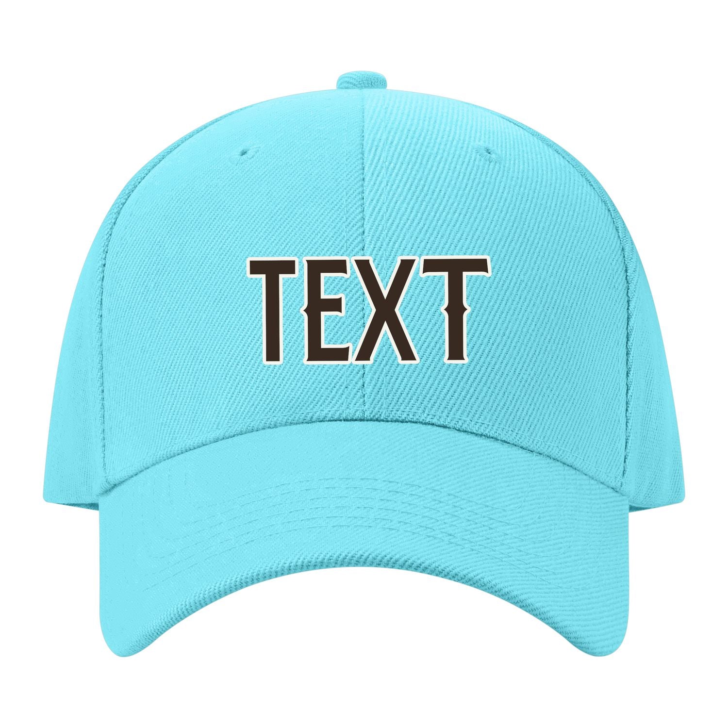 Custom Pale Ice Blue Black Hat 18B21801