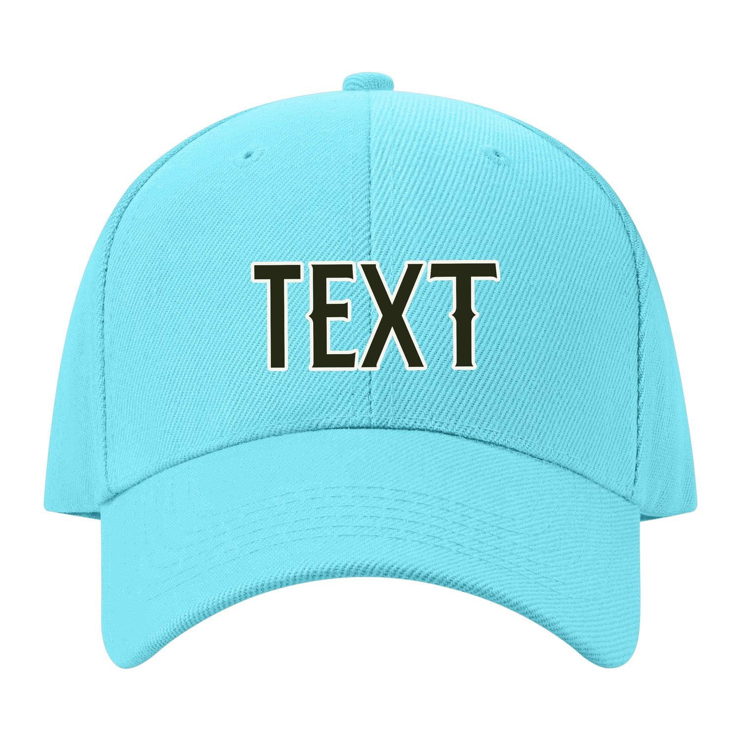 Custom Pale Ice Blue White Hat 18B21802