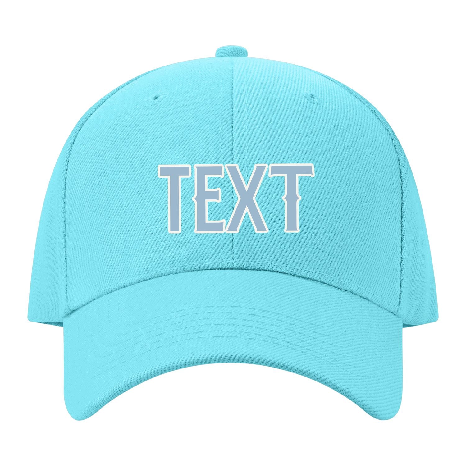 Custom Pale Ice Blue Dark Grey Hat 18B21808