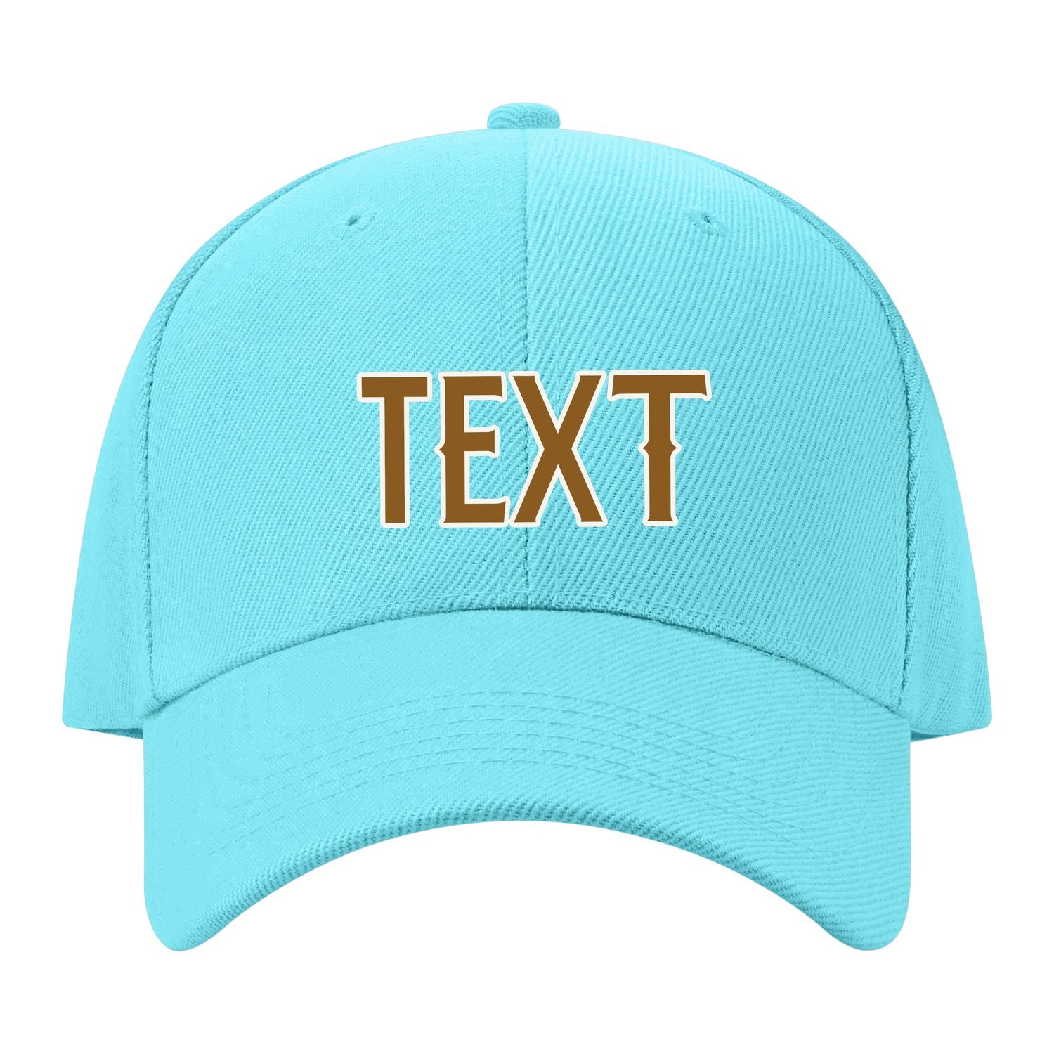 Custom Pale Ice Blue Dark Green Hat 18B21822