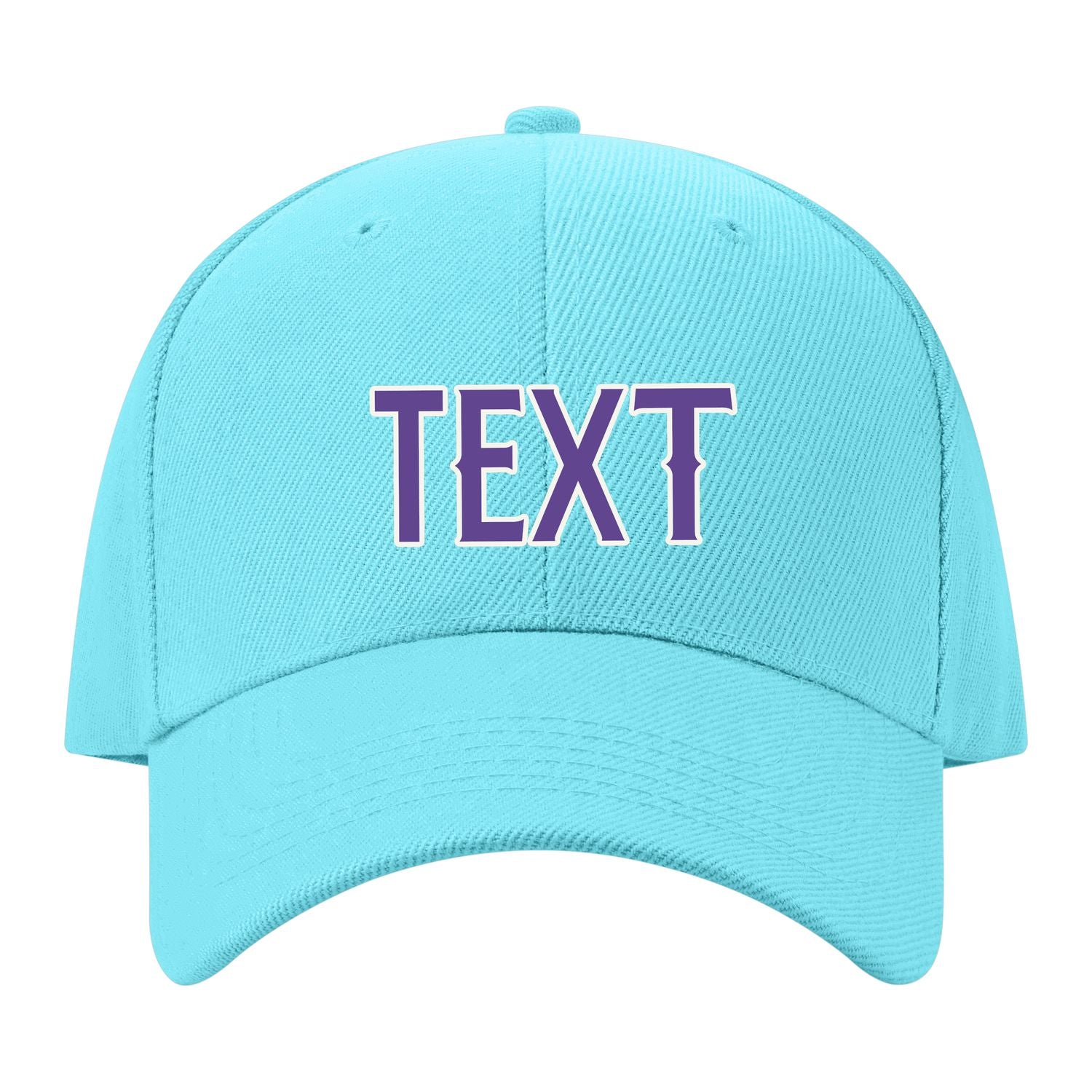 Custom Pale Ice Blue Yellow Hat 18B21823