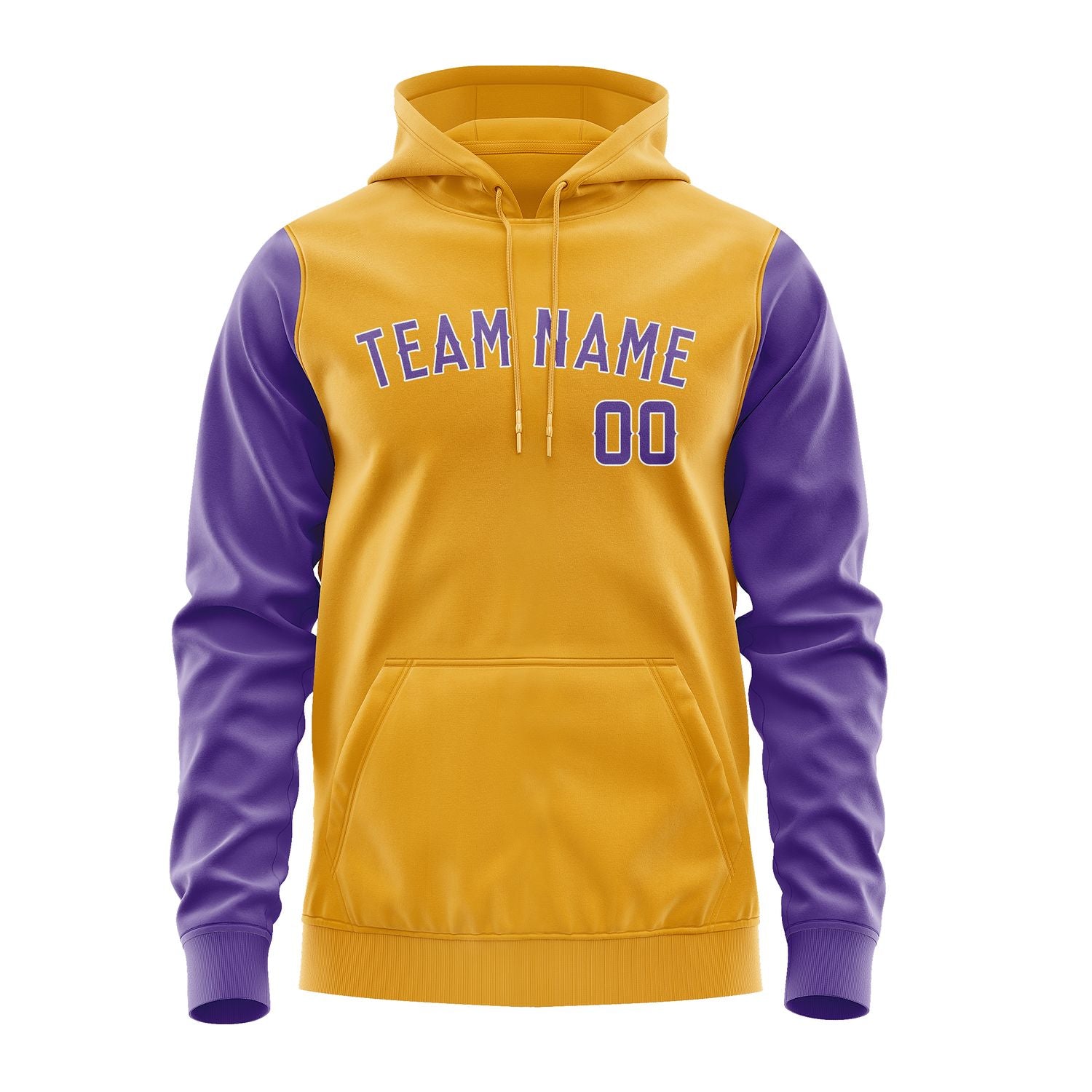 Custom Yellow Light Purple Hoodie 1919232319B31823