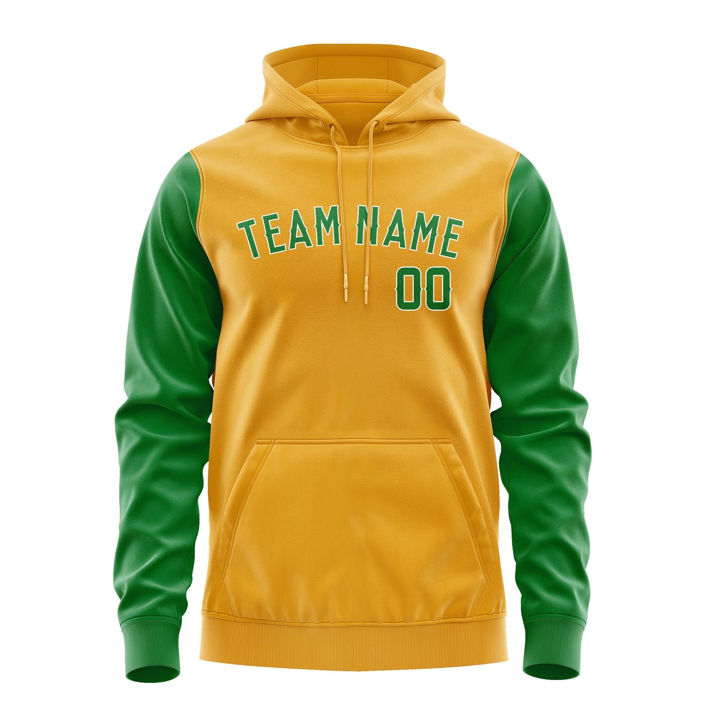 Custom Yellow Emerald Green Hoodie 1919242419B31824