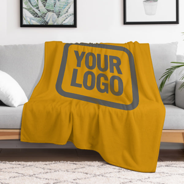 Custom Yellow Dark Gray Blanket
