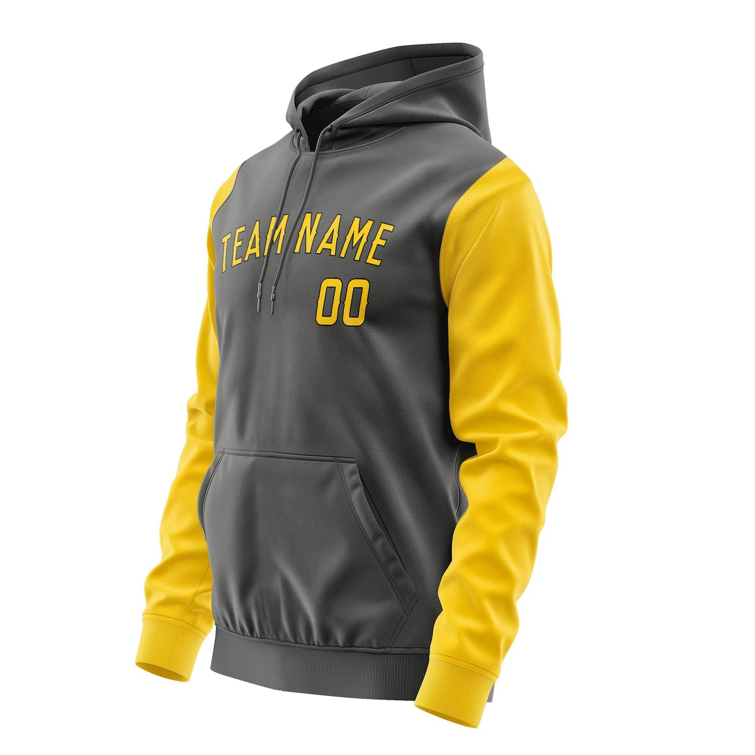 Custom Dark Grey Gold Hoodie 2020303020B31730