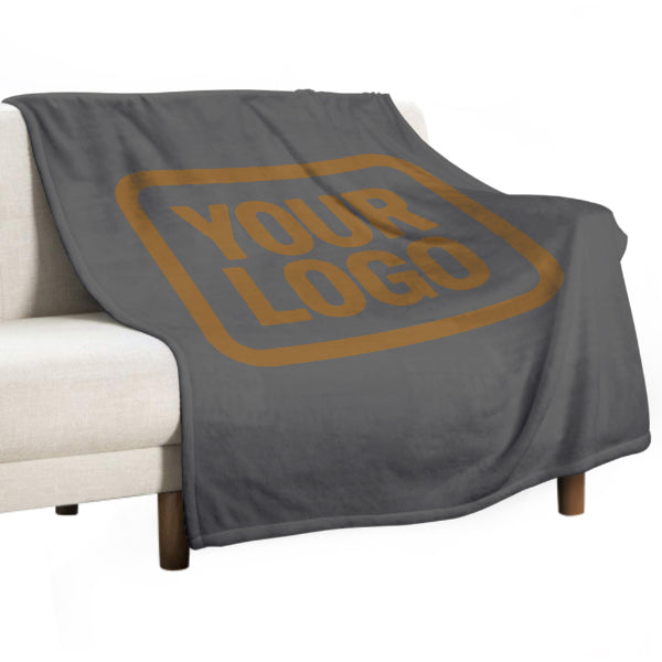Custom Dark Gray Khaki Blanket
