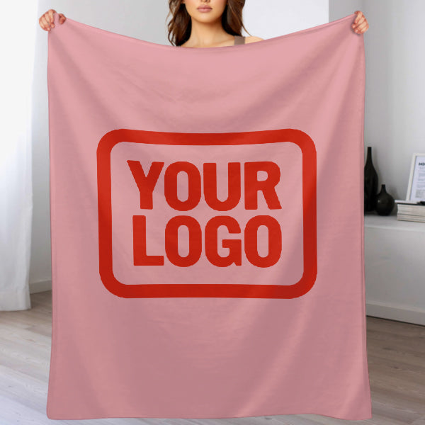 Custom Pink Orange-Red Blanket