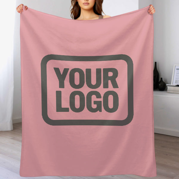 Custom Pink Dark Gray Blanket