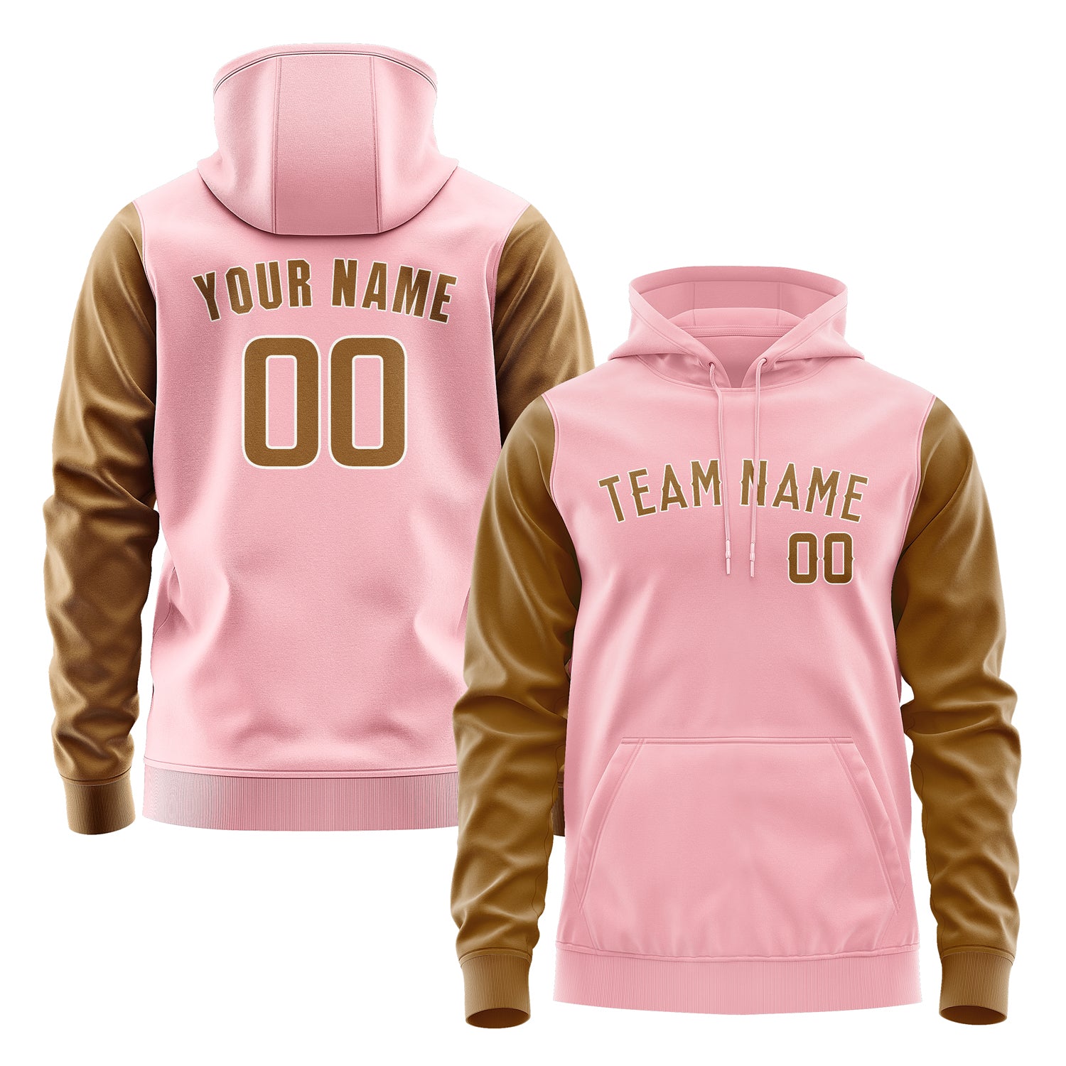 Custom Light Pink Khaki Hoodie 2121222221B31822