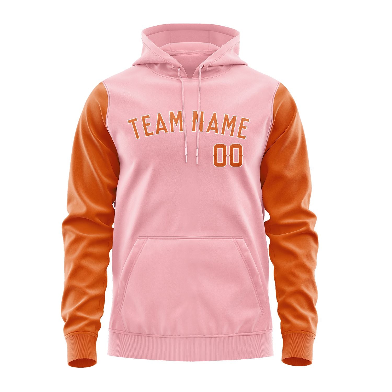 Custom Light Pink Orange Hoodie 2121282821B31828