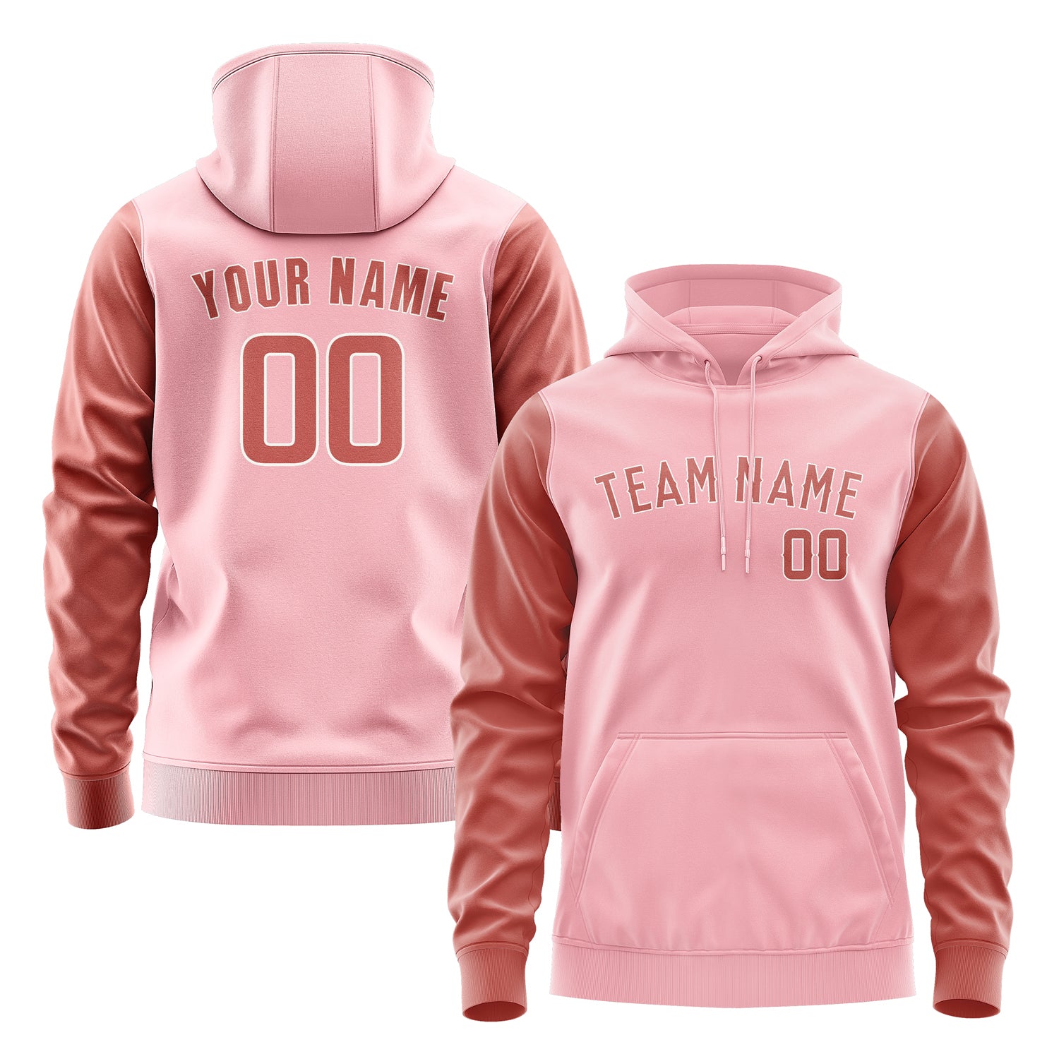 Custom Light Pink Copper Rose Hoodie 2121292921B31829