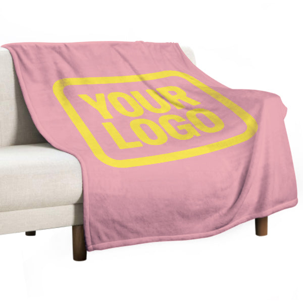 Custom Pink Pale Yellow Blanket
