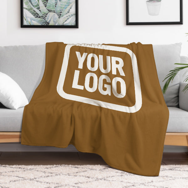 Custom Khaki White Blanket