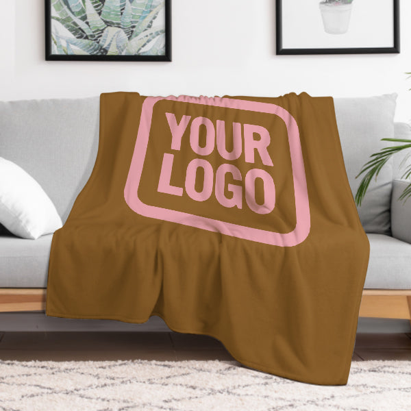 Custom Khaki Pink Blanket