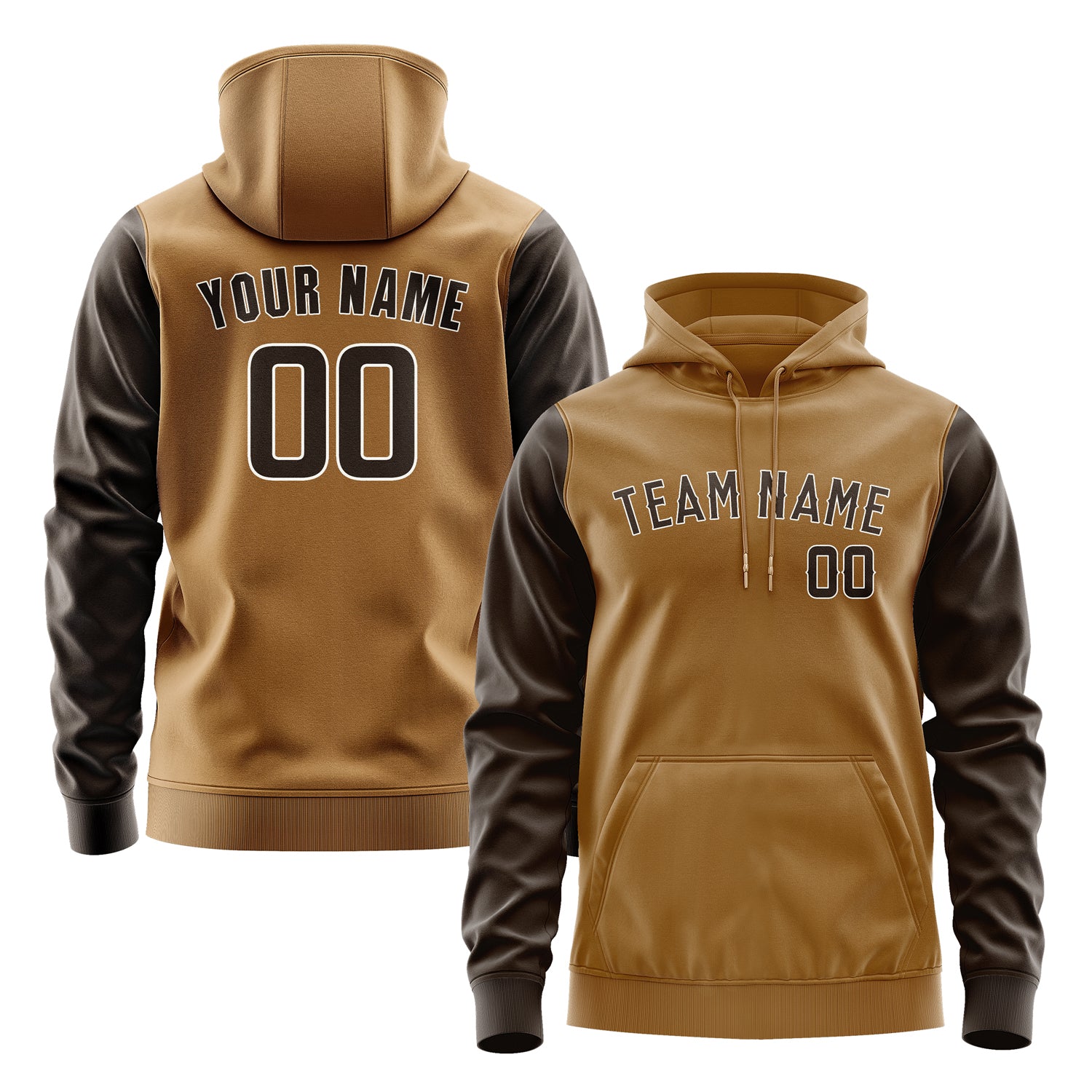 Custom Khaki Brown Hoodie 2222010122B31801