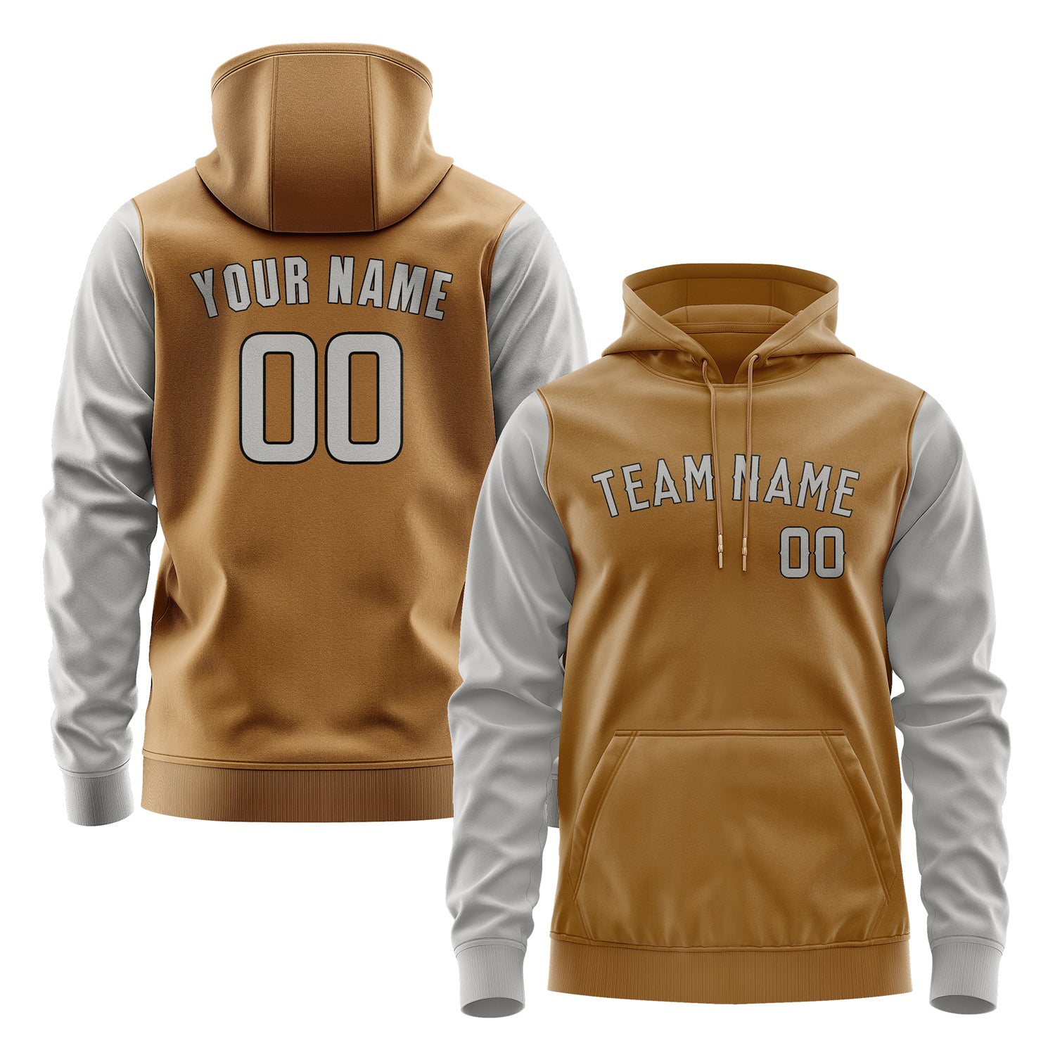 Custom Khaki Gray Hoodie 2222040422B31704