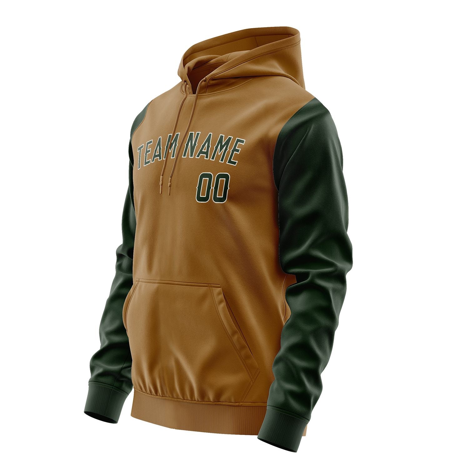 Custom Khaki Dark Green Hoodie 2222060622B31806