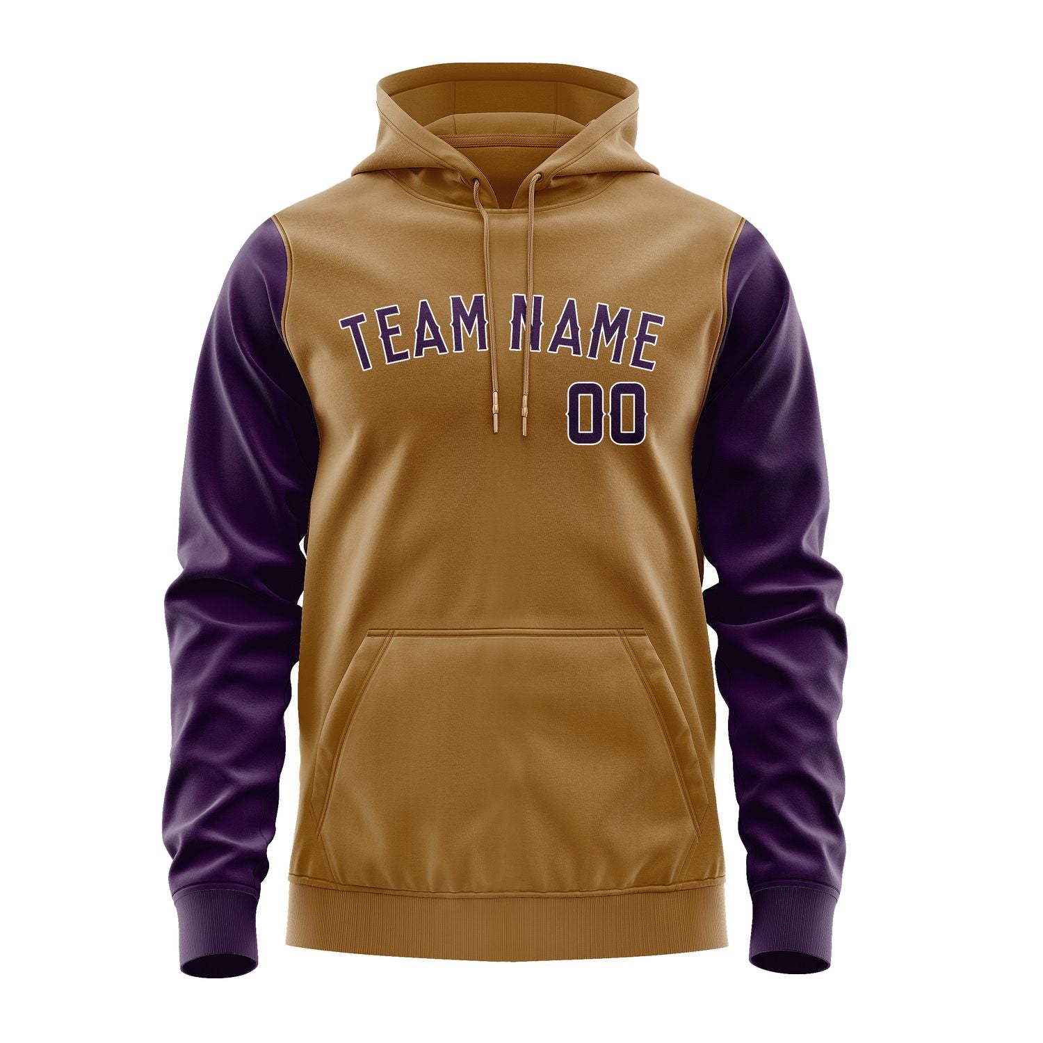 Custom Khaki Purple Hoodie 2222070722B31807