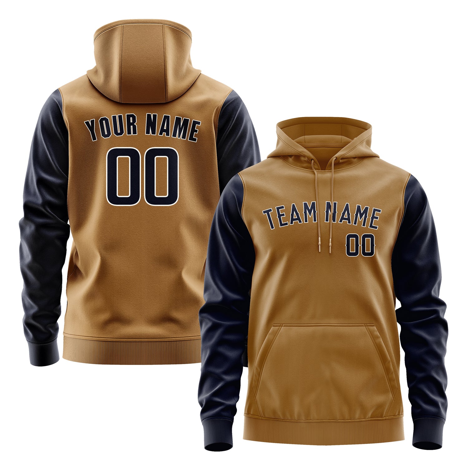 Custom Khaki Navy Hoodie 2222111122B31811