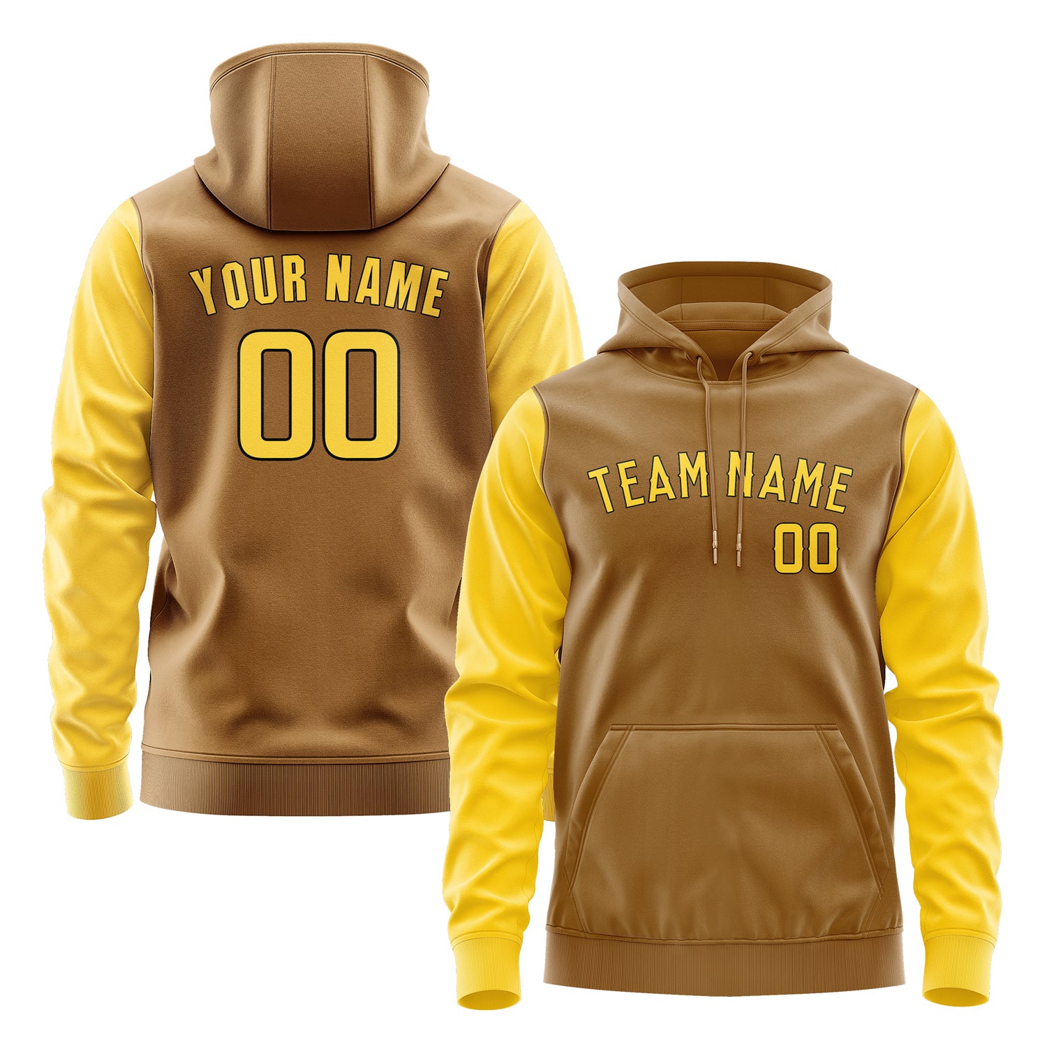 Custom Khaki Gold Hoodie 2222303022B31730