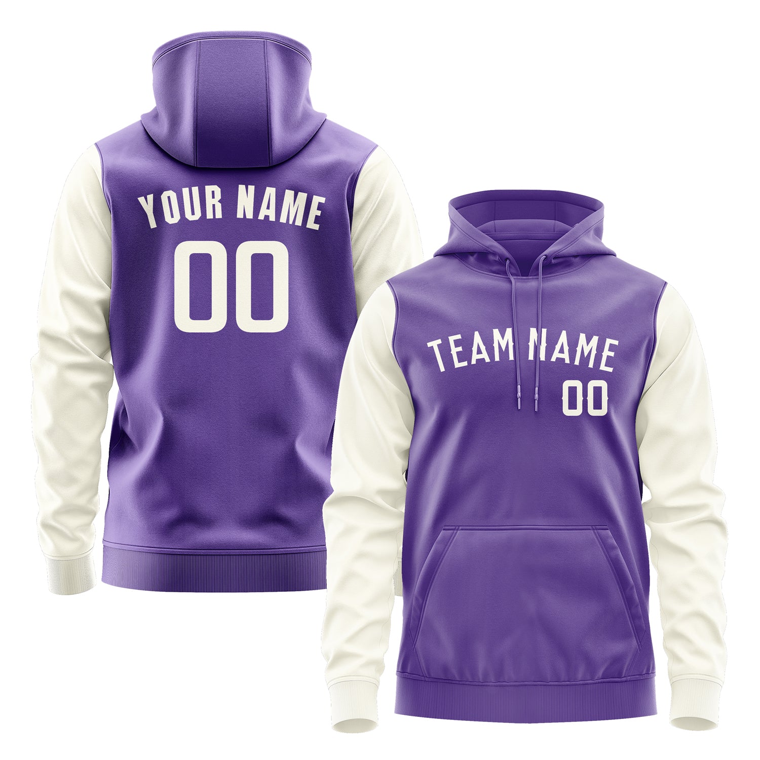 Custom Light Purple Cream Hoodie 2323030323B31803