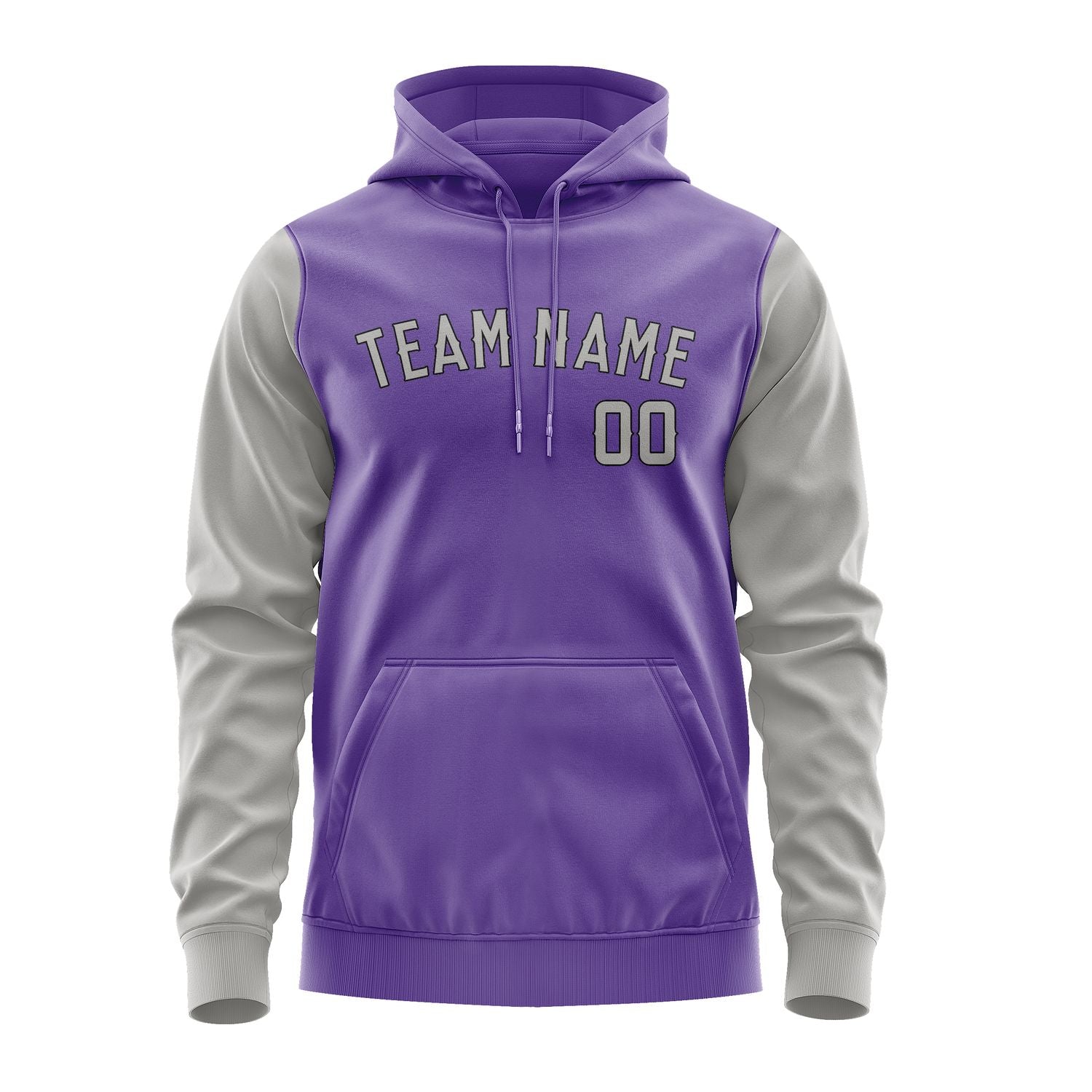 Custom Light Purple Gray Hoodie 2323040423B31704