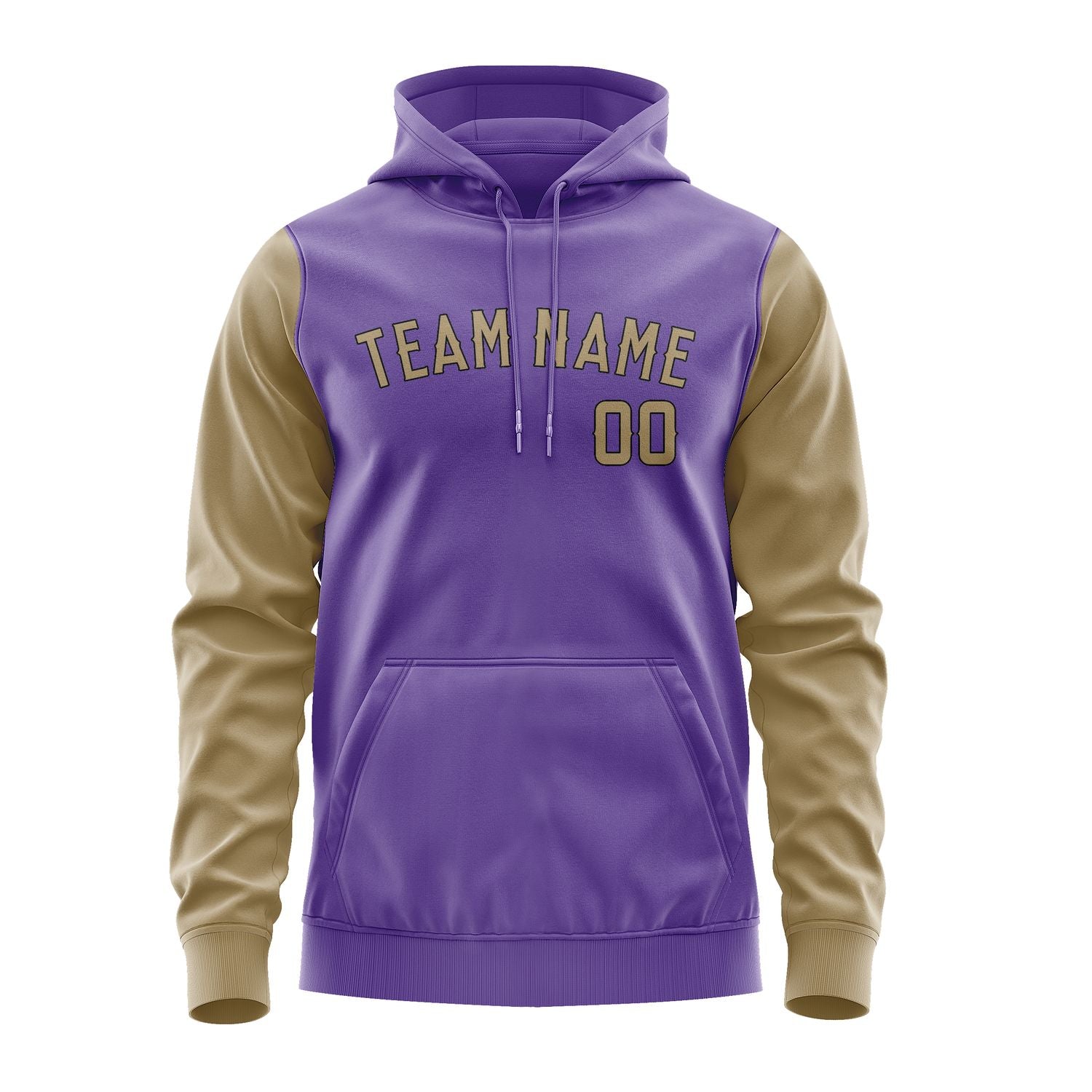 Custom Light Purple Light Khaki Hoodie 2323252523B31725