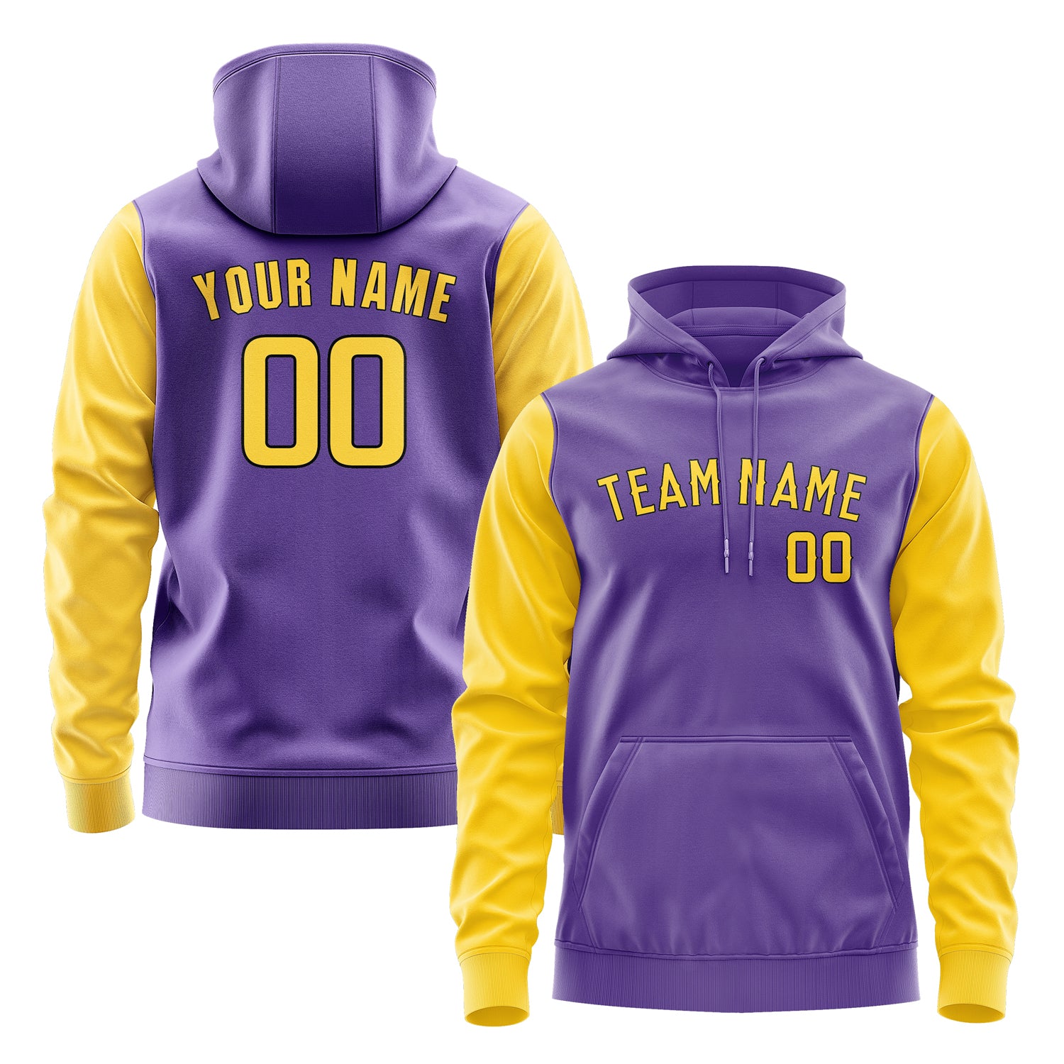 Custom Light Purple Gold Hoodie 2323303023B31730