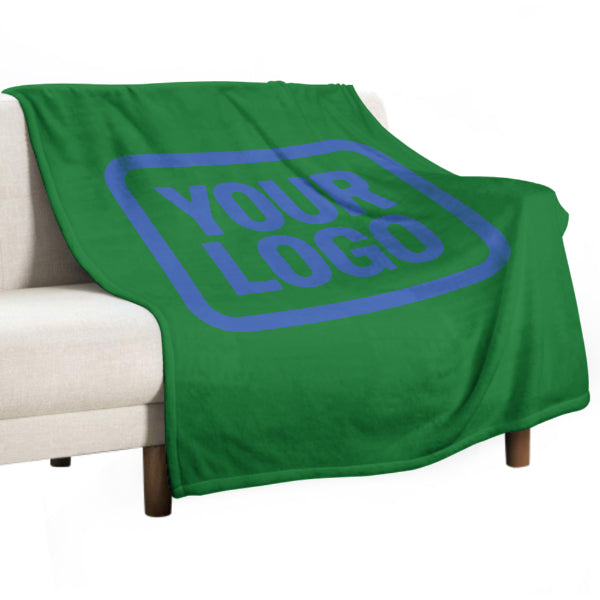 Custom Emerald Green Sky Blue Blanket