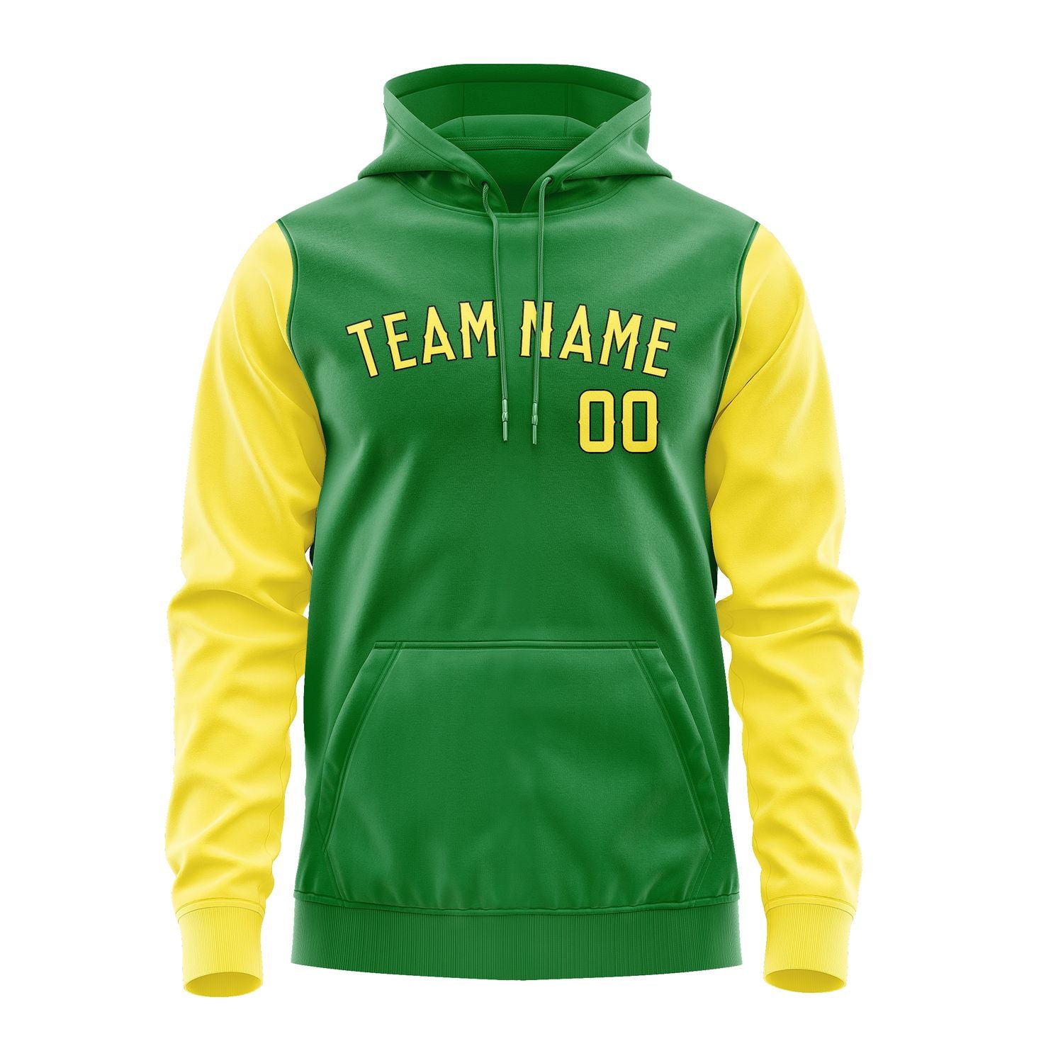 Custom Emerald Green Light Yellow Hoodie 2424262624B31726