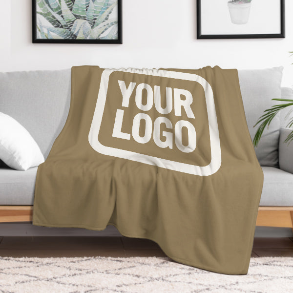 Custom Light Khaki White Blanket