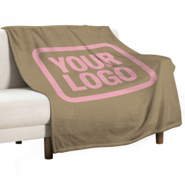 Custom Light Khaki Pink Blanket