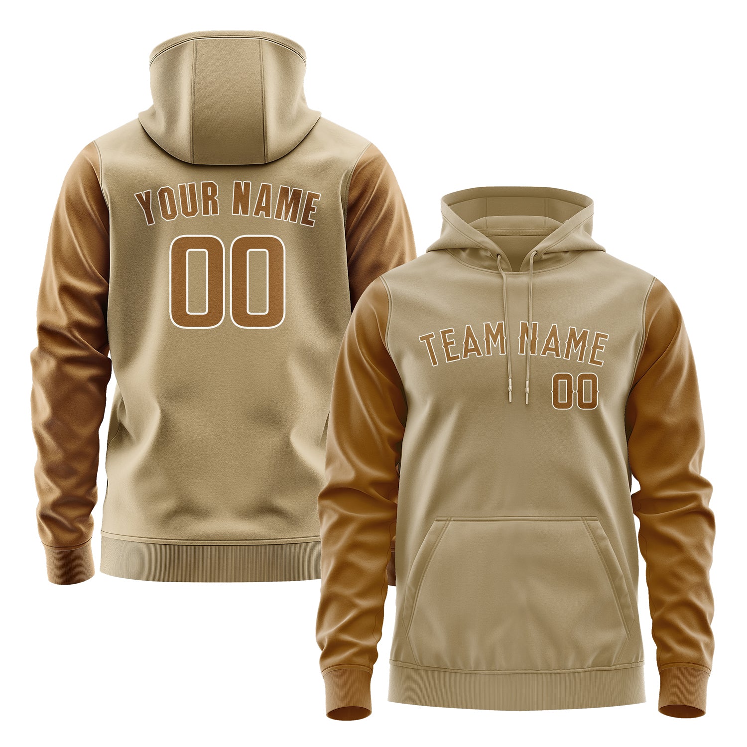 Custom Light Khaki Khaki Hoodie 2525222225B31822