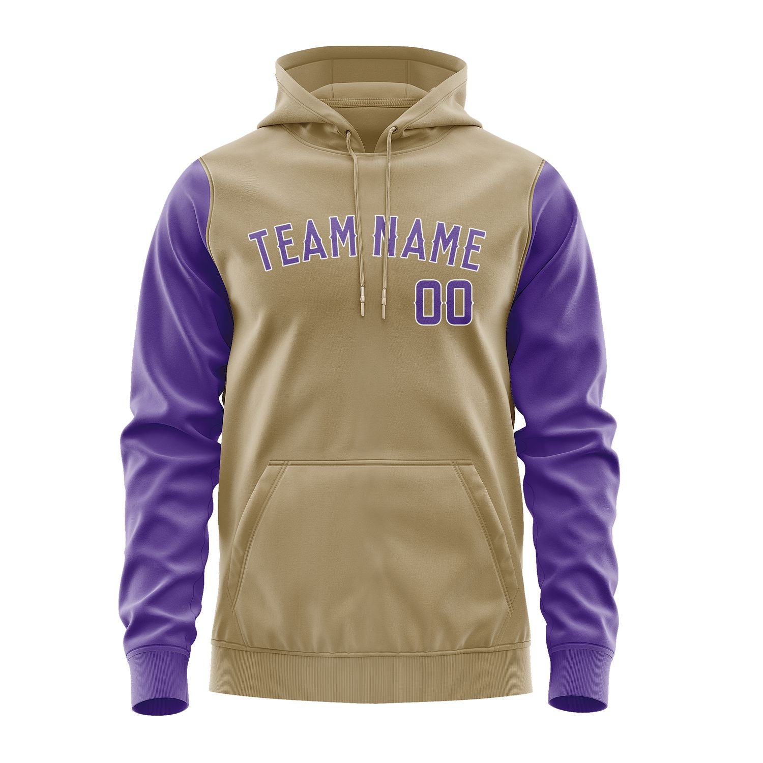 Custom Light Khaki Light Purple Hoodie 2525232325B31823