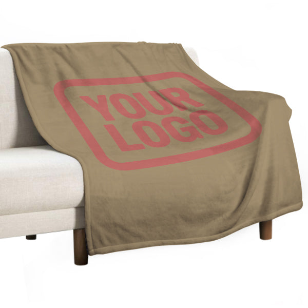 Custom Light Khaki Copper Rose Blanket
