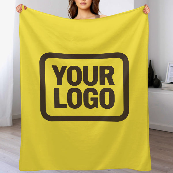 Custom Pale Yellow Brown Blanket