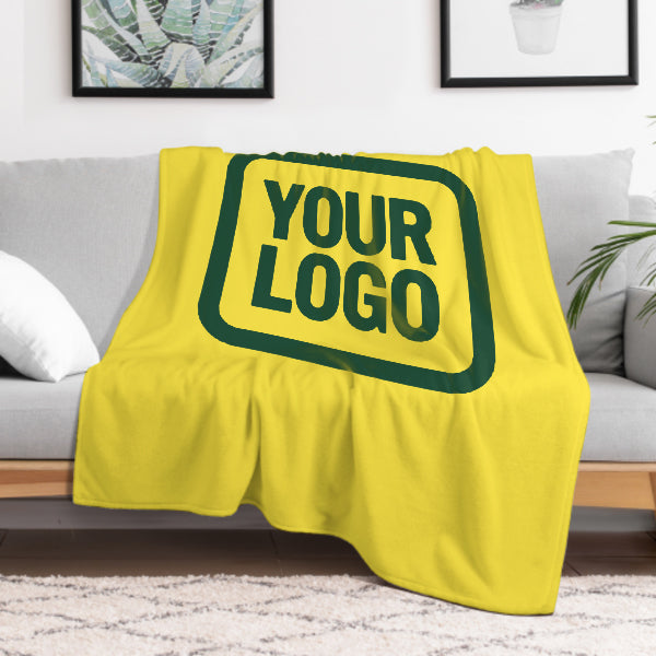 Custom Pale Yellow Moss Green Blanket