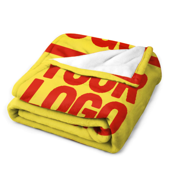 Custom Pale Yellow Orange-Red Blanket