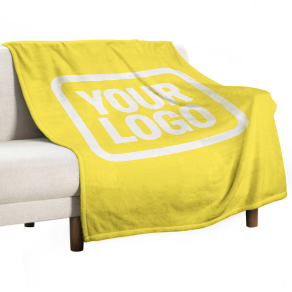 Custom Pale Yellow White Blanket
