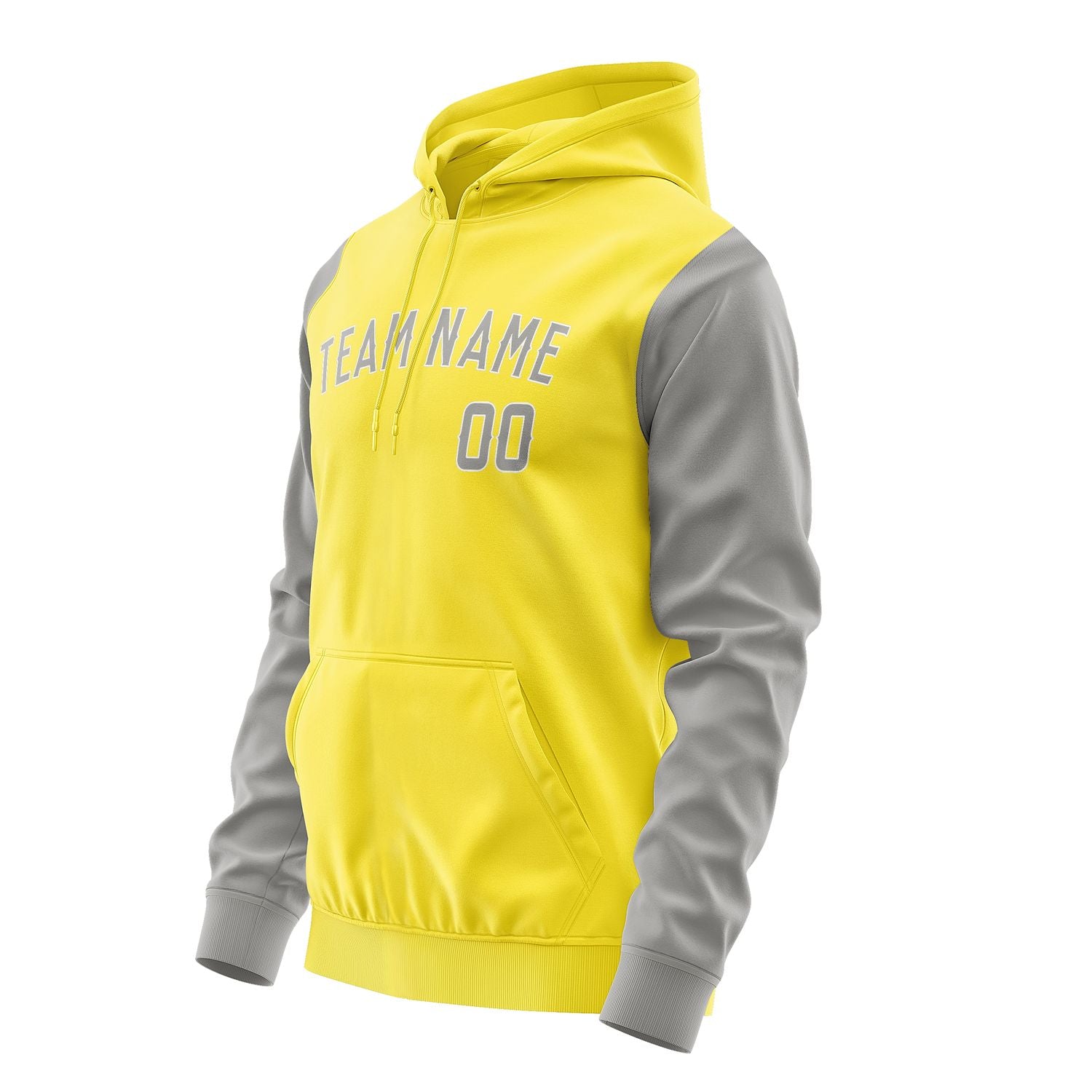 Custom Light Yellow Gray Hoodie 2626040426B31804