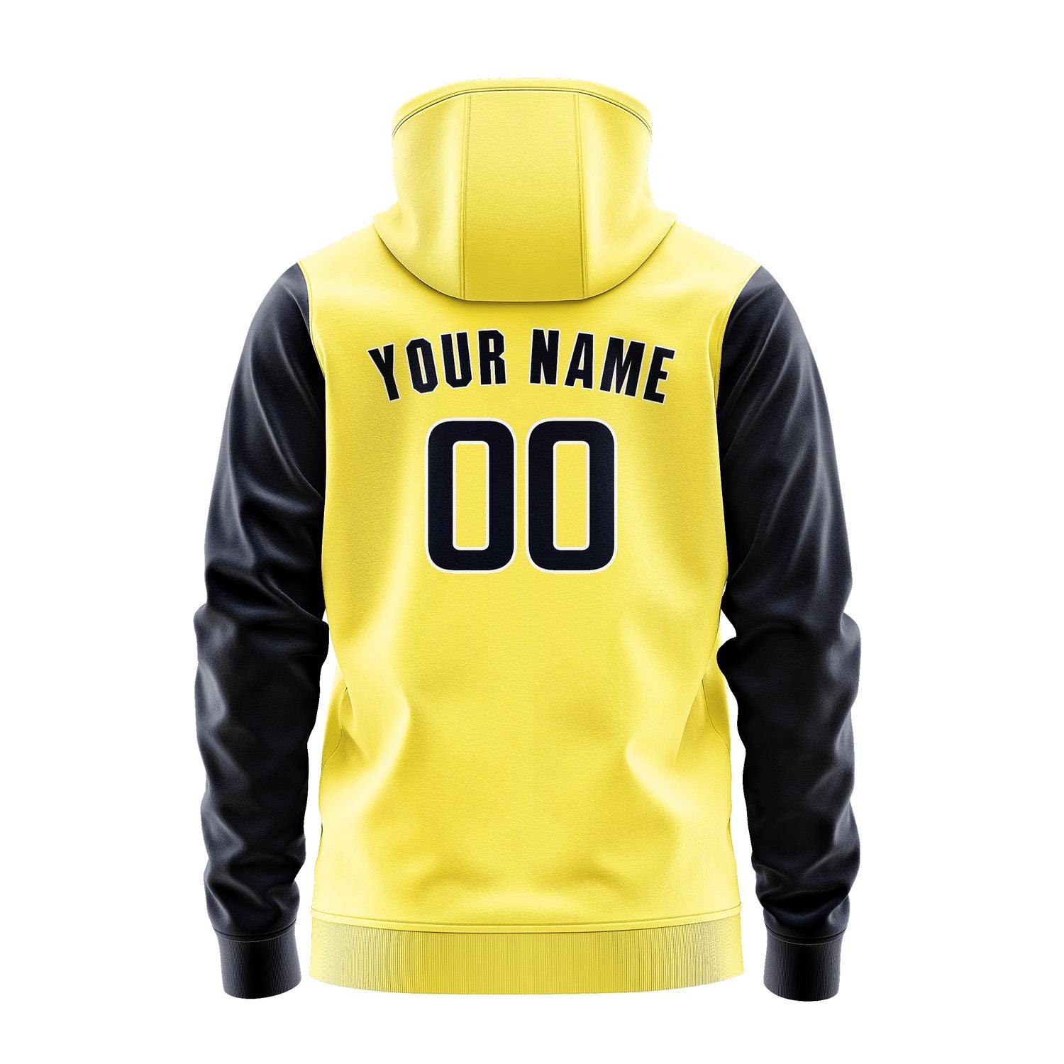 Custom Light Yellow Navy Hoodie 2626111126B31811